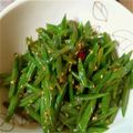まさ吉45's cooksnap of when they made スナップえんどうのきんぴら.