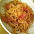 みせすぽてと's cooksnap of when they made 簡単！もやしとベーコン炒め.