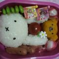 tiara love's cooksnap of when they made ミッフィーのクマさん♡キャラ弁おかず.