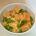 egastreet's cooksnap of when they made 高野豆腐とえんどう豆の卵とじ.