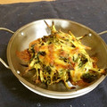 komutatata's cooksnap of when they made ごぼう&ほうれん草のマヨカレーチーズ焼き.