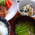 母ちゃん☆'s cooksnap of when they made エノキとワカメの辛子入酢の物.