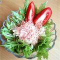 ツインズ♀ママ's cooksnap of when they made 簡単☆水菜のシャキシャキ和風サラダ.