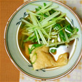 抹茶ちゃちゃ's cooksnap of when they made 簡単にもう１品☆水菜と油揚げの煮浸し.
