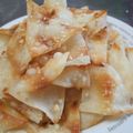 ちばたま's cooksnap of when they made 残った餃子の皮でクルトンもどき♪.