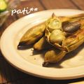 patisier's cooksnap of when they made 洗い物ゼロ♪ホクホクの甘い焼きそら豆♡.