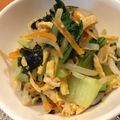 Ukitchin's cooksnap of when they made ■糖質制限■もやし青梗菜卵☆簡単海苔味昼.