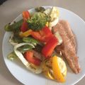 Gerecht's cooksnap of when they made サーモンと野菜のオーブン焼き.