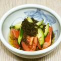 meg115's cooksnap of when they made カップもずくのトマトきゅうり和え☆.