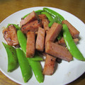 まさたかまま's cooksnap of when they made ＳＰＡＭとスナップエンドウのオイマヨ炒め.