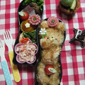 ８児のママきよっぺ's cooksnap of when they made ❀お弁当に可愛いまんまるかぼちゃ～桜～❀.