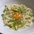 バンビーノ☆'s cooksnap of when they made 丸亀製麺風★釜玉うどん☆冷凍うどんで簡単.