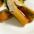 キッチンkm's cooksnap of when they made 【農家のレシピ】青シソとささみの春巻き.