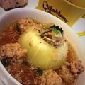ぶぅぶぅNo147's cooksnap of when they made 新玉ねぎの肉詰めスープ煮.