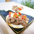 あっぷるカモミール's cooksnap of when they made 焼肉のタレで簡単♪餃子の皮の焼肉１口ピザ.