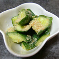 ほあちん's cooksnap of when they made 胡瓜の黒ごま酢和え.