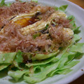 ｷﾗｷﾗﾎﾞｼ's cooksnap of when they made 【男の料理】お好み焼き風巣篭もり卵.
