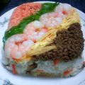 ひな's cooksnap of when they made 七色押し寿司.