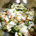 1201nao's cooksnap of when they made 寿司酢で簡単 ～ めかぶと大根のサラダ.