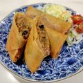 在宅勤務のおじさん's cooksnap of when they made おもてなしメニューひき肉の絶品春巻き☆.