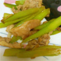 こけよ's cooksnap of when they made ニンニクの芽と豚肉のしょうが焼き.