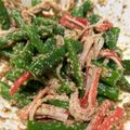 福's cooksnap of when they made マヨで美味◆インゲンと竹輪のゴマ和え◆.