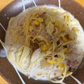 柴犬のお顔☆'s cooksnap of when they made 簡単キャベツとベーコンのクリームパスタ♡.