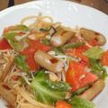 しおかつを's cooksnap of when they made ポン酢deフレッシュトマトパスタ.