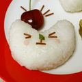 さとこぱんたーに's cooksnap of when they made 揚げパスタでお絵かき猫ちゃんおにぎり♪.