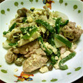 sweetbox25's cooksnap of when they made ヘルシーで簡単♬エリンギと豚の卵とじ♪.
