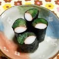 シャンプーハット's cooksnap of when they made お弁当に水菜とかにかまのり巻き.