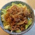 なちっ's cooksnap of when they made 【漬けて焼くだけ】豚レタ丼.