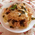 Rinya's cooksnap of when they made ツナとみぞれの和風冷製パスタ.