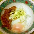 りりぃすけ's cooksnap of when they made ✿温玉乗せ♡豚肉の甘辛丼✿.