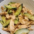 ぱにぱる's cooksnap of when they made サラダチキンを使って簡単きゅうりのサラダ.