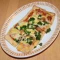 piro55's cooksnap of when they made 簡単なのに絶品○油揚げキムチチーズピザ風.