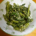 emily1022's cooksnap of when they made うどシリーズ　うどの葉のゴマ和え.