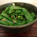 shikinagi's cooksnap of when they made お弁当のすき間に　絹さやの胡麻和え.