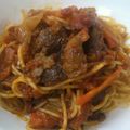 ★☆ひでともママ☆★'s cooksnap of when they made トマトと牛肉のパスタ.