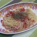 千石煉華's cooksnap of when they made セロリとトマトと生ハムの冷製パスタ.