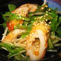 のじまさん's cooksnap of when they made シャキっ★☆竹輪と水菜のスイートチリ和え.