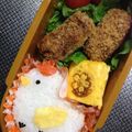 めぇめぇ＠羊's cooksnap of when they made キャラ弁　のりたまのニワトリ.