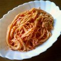 みき☆ハチ's cooksnap of when they made フライパンひとつで☆トマトクリームパスタ.