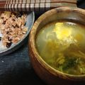 nudist's cooksnap of when they made うど・さやえんどう・玉ねぎの中華スープ.