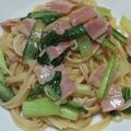 nanacoh's cooksnap of when they made ベーコンと小松菜の和風パスタ.