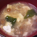 ディナーカレー's cooksnap of when they made わかめとなめこと卵の味噌汁.