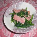 まみんちよ's cooksnap of when they made 春菊とハムの炒め物.