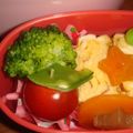 ミルみるっち's cooksnap of when they made 遠足・運動会キャラ弁林檎♡トマトと絹さや.