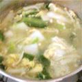 ツインズ♀ママ's cooksnap of when they made 白菜・小松菜の中華風スープ.