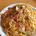ずぼらちゃん４３７'s cooksnap of when they made ★☆長ネギとベーコンの和風パスタ☆★.